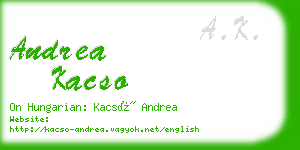 andrea kacso business card